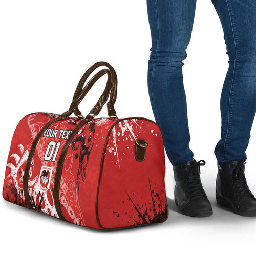 Personalized St. George Illawarra Dragons Rugby Travel Bag Urban Street Graffiti Style - Distressed Splatter Elements