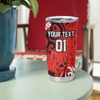 Personalized St. George Illawarra Dragons Rugby Tumbler Cup Urban Street Graffiti Style - Distressed Splatter Elements