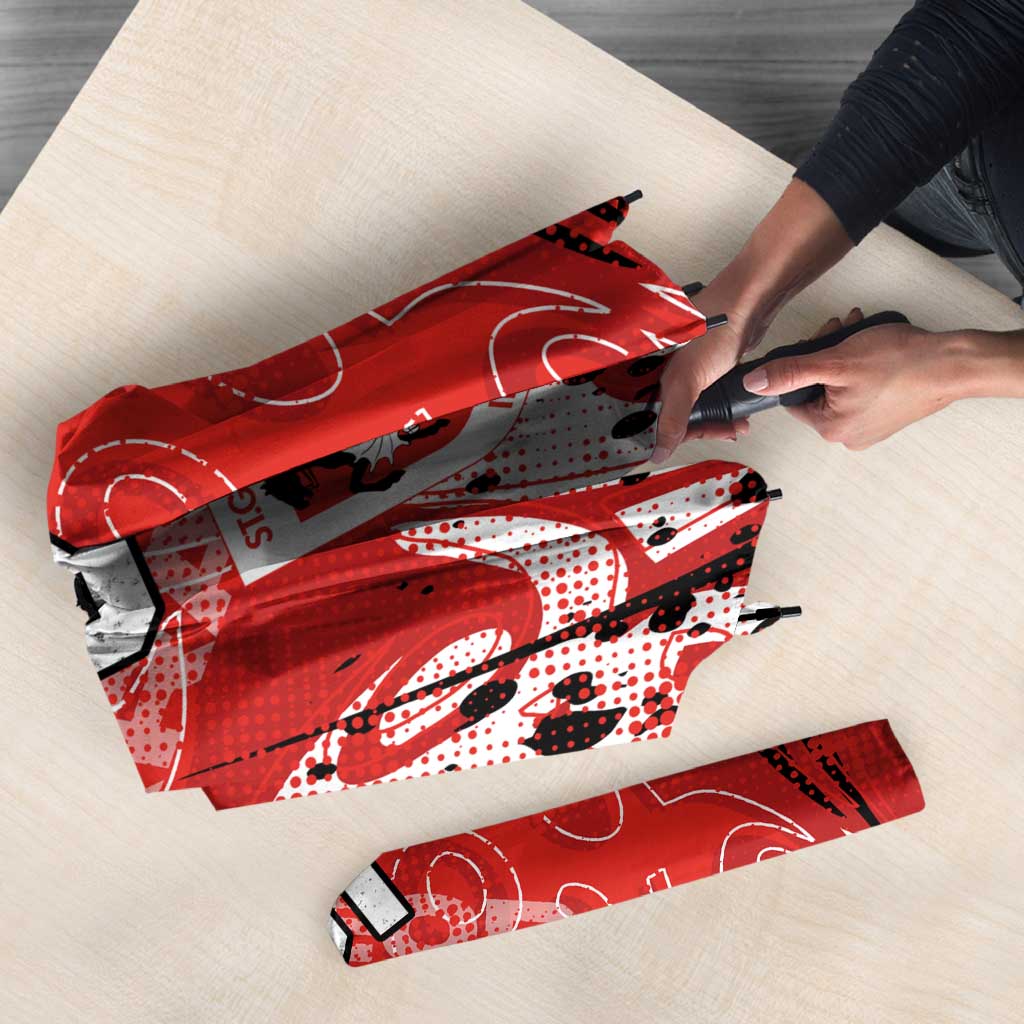 Personalized St. George Illawarra Dragons Rugby Umbrella Urban Street Graffiti Style - Distressed Splatter Elements