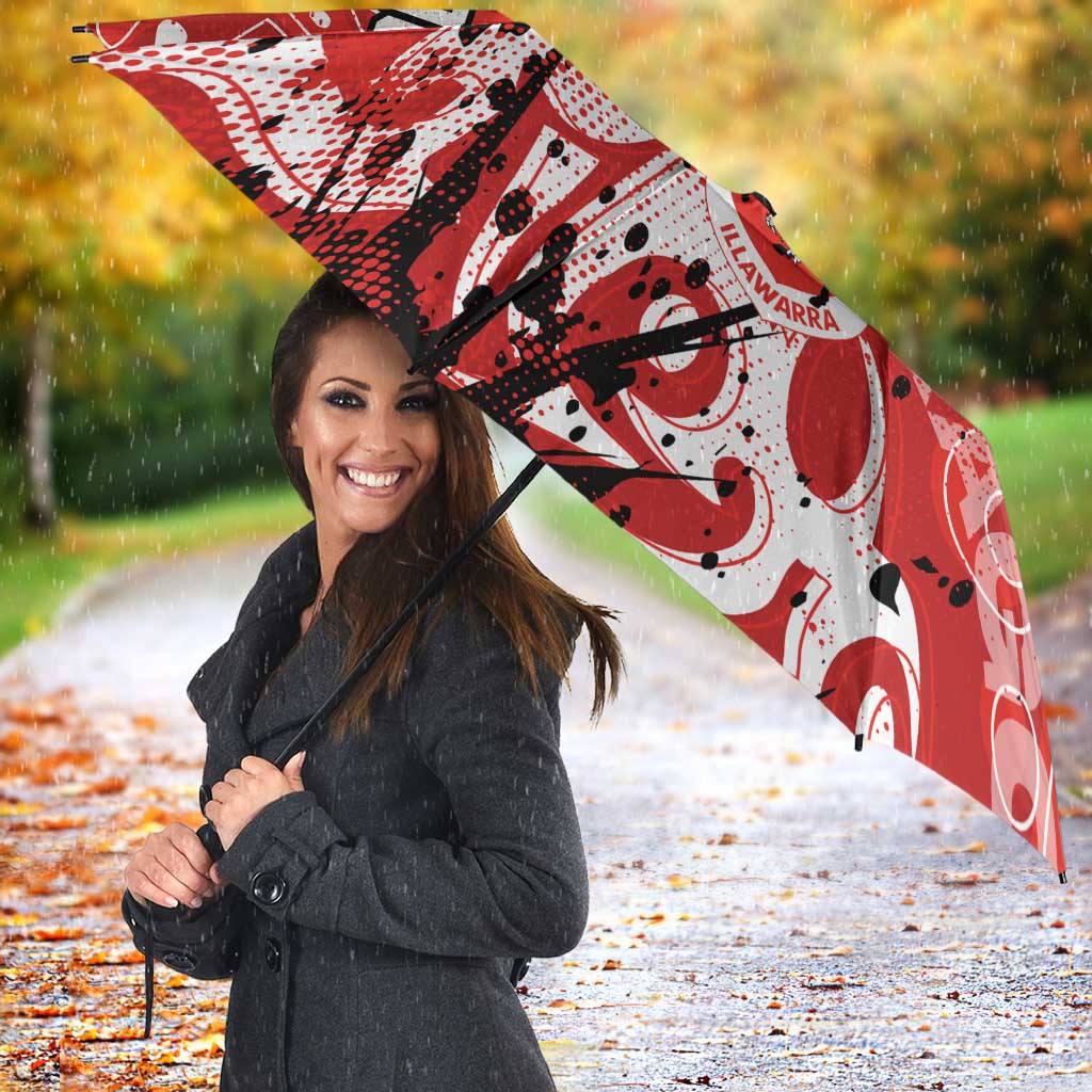 Personalized St. George Illawarra Dragons Rugby Umbrella Urban Street Graffiti Style - Distressed Splatter Elements