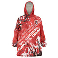 Personalized St. George Illawarra Dragons Rugby Wearable Blanket Hoodie Urban Street Graffiti Style - Distressed Splatter Elements