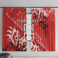 Personalized St. George Illawarra Dragons Rugby Window Curtain Urban Street Graffiti Style - Distressed Splatter Elements