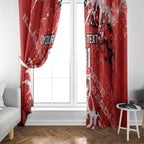 Personalized St. George Illawarra Dragons Rugby Window Curtain Urban Street Graffiti Style - Distressed Splatter Elements