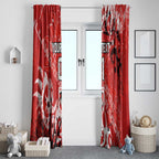 Personalized St. George Illawarra Dragons Rugby Window Curtain Urban Street Graffiti Style - Distressed Splatter Elements