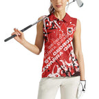 Personalized St. George Illawarra Dragons Rugby Women Sleeveless Polo Shirt Urban Street Graffiti Style - Distressed Splatter Elements