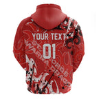 Personalized St. George Illawarra Dragons Rugby Zip Hoodie Urban Street Graffiti Style - Distressed Splatter Elements