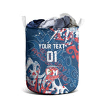 Personalized Sydney Roosters Rugby Laundry Basket Urban Street Graffiti Style - Distressed Splatter Elements