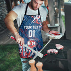Personalized Sydney Roosters Rugby Apron Urban Street Graffiti Style - Distressed Splatter Elements