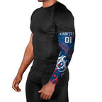 Personalized Sydney Roosters Rugby Arm Sleeves Urban Street Graffiti Style - Distressed Splatter Elements