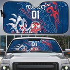 Personalized Sydney Roosters Rugby Auto Sun Shade Urban Street Graffiti Style - Distressed Splatter Elements