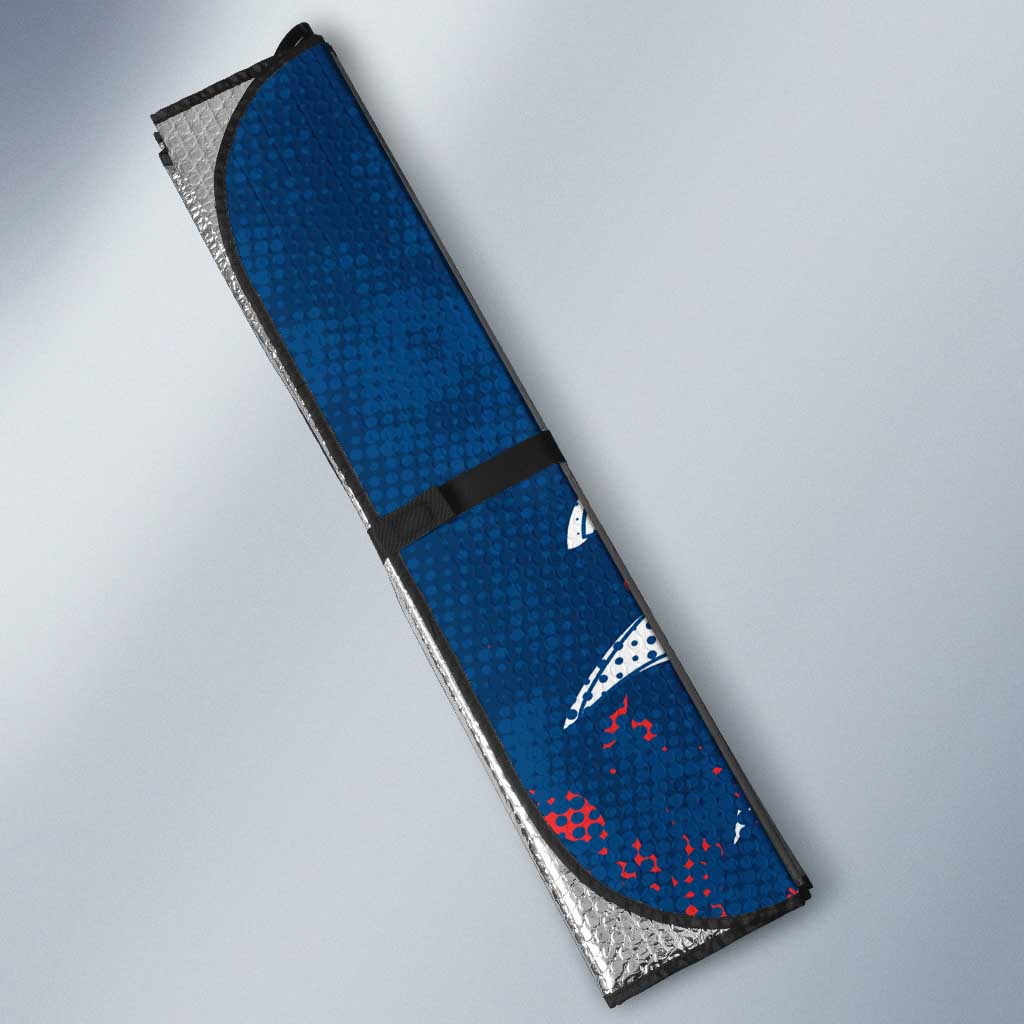 Personalized Sydney Roosters Rugby Auto Sun Shade Urban Street Graffiti Style - Distressed Splatter Elements