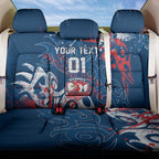 Personalized Sydney Roosters Rugby Back Car Seat Cover Urban Street Graffiti Style - Distressed Splatter Elements