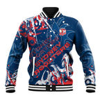 Personalized Sydney Roosters Rugby Baseball Jacket Urban Street Graffiti Style - Distressed Splatter Elements