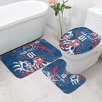 Personalized Sydney Roosters Rugby Bathroom Set Urban Street Graffiti Style - Distressed Splatter Elements