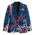 Personalized Sydney Roosters Rugby Blazer Urban Street Graffiti Style - Distressed Splatter Elements
