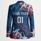Personalized Sydney Roosters Rugby Blazer Urban Street Graffiti Style - Distressed Splatter Elements