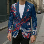 Personalized Sydney Roosters Rugby Blazer Urban Street Graffiti Style - Distressed Splatter Elements