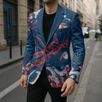 Personalized Sydney Roosters Rugby Blazer Urban Street Graffiti Style - Distressed Splatter Elements