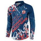 Personalized Sydney Roosters Rugby Button Sweatshirt Urban Street Graffiti Style - Distressed Splatter Elements