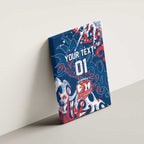 Personalized Sydney Roosters Rugby Canvas Wall Art Urban Street Graffiti Style - Distressed Splatter Elements