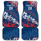 Personalized Sydney Roosters Rugby Car Mats Urban Street Graffiti Style - Distressed Splatter Elements