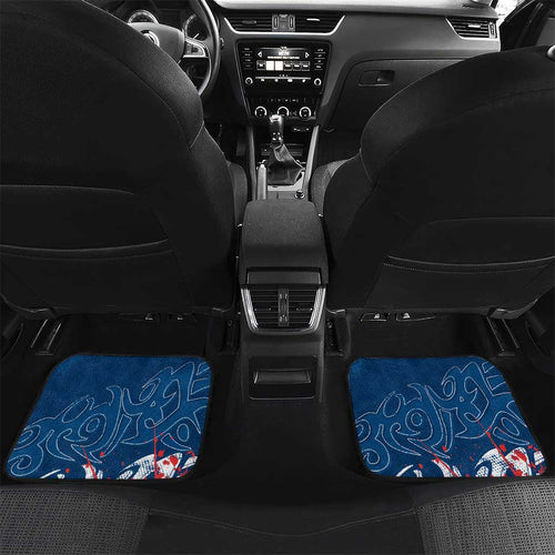 Personalized Sydney Roosters Rugby Car Mats Urban Street Graffiti Style - Distressed Splatter Elements