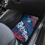 Personalized Sydney Roosters Rugby Car Mats Urban Street Graffiti Style - Distressed Splatter Elements