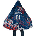 Personalized Sydney Roosters Rugby Cloak Urban Street Graffiti Style - Distressed Splatter Elements
