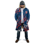 Personalized Sydney Roosters Rugby Cloak Urban Street Graffiti Style - Distressed Splatter Elements