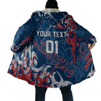 Personalized Sydney Roosters Rugby Cloak Urban Street Graffiti Style - Distressed Splatter Elements