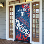 Personalized Sydney Roosters Rugby Door Cover Urban Street Graffiti Style - Distressed Splatter Elements