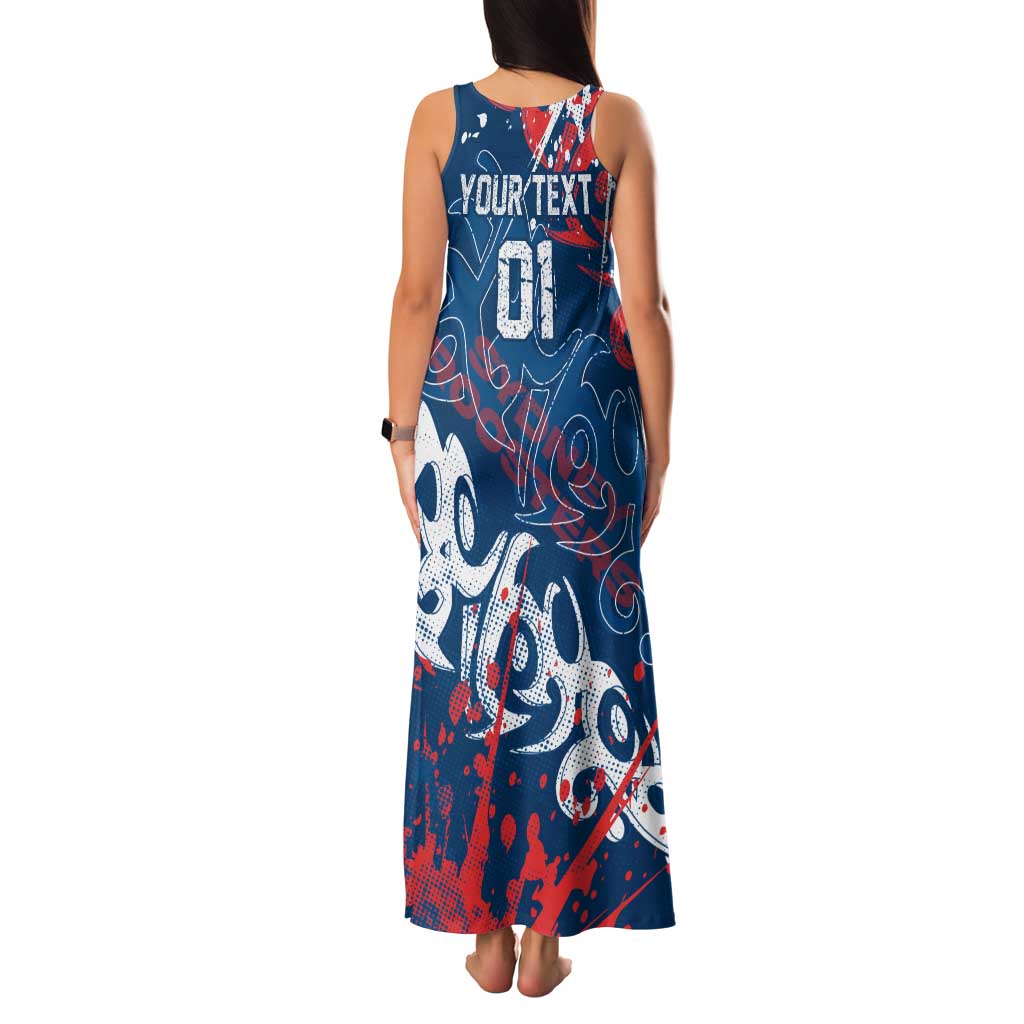 Personalized Sydney Roosters Rugby Family Matching Tank Maxi Dress and Hawaiian Shirt Urban Street Graffiti Style - Distressed Splatter Elements