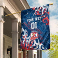 Personalized Sydney Roosters Rugby Garden Flag Urban Street Graffiti Style - Distressed Splatter Elements
