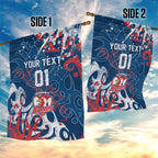 Personalized Sydney Roosters Rugby Garden Flag Urban Street Graffiti Style - Distressed Splatter Elements