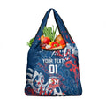 Personalized Sydney Roosters Rugby Grocery Bag Urban Street Graffiti Style - Distressed Splatter Elements