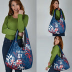 Personalized Sydney Roosters Rugby Grocery Bag Urban Street Graffiti Style - Distressed Splatter Elements