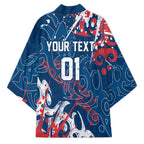 Personalized Sydney Roosters Rugby Kimono Urban Street Graffiti Style - Distressed Splatter Elements