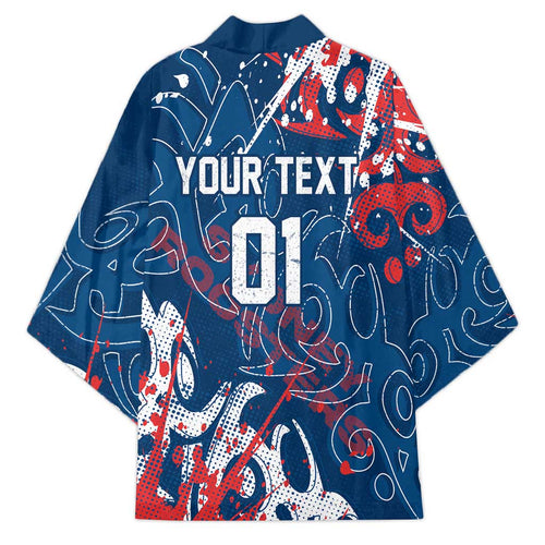 Personalized Sydney Roosters Rugby Kimono Urban Street Graffiti Style - Distressed Splatter Elements