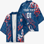 Personalized Sydney Roosters Rugby Kimono Urban Street Graffiti Style - Distressed Splatter Elements