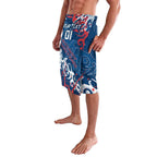Personalized Sydney Roosters Rugby Lavalava Urban Street Graffiti Style - Distressed Splatter Elements