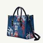 Personalized Sydney Roosters Rugby Leather Bag Urban Street Graffiti Style - Distressed Splatter Elements