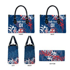 Personalized Sydney Roosters Rugby Leather Bag Urban Street Graffiti Style - Distressed Splatter Elements