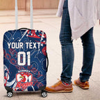 Personalized Sydney Roosters Rugby Luggage Cover Urban Street Graffiti Style - Distressed Splatter Elements