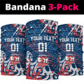 Personalized Sydney Roosters Rugby Neck Gaiter Urban Street Graffiti Style - Distressed Splatter Elements