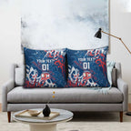 Personalized Sydney Roosters Rugby Pillow Cover Urban Street Graffiti Style - Distressed Splatter Elements