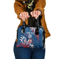 Personalized Sydney Roosters Rugby Shoulder Handbag Urban Street Graffiti Style - Distressed Splatter Elements