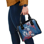 Personalized Sydney Roosters Rugby Shoulder Handbag Urban Street Graffiti Style - Distressed Splatter Elements