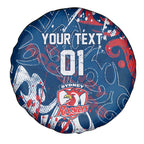 Personalized Sydney Roosters Rugby Spare Tire Cover Urban Street Graffiti Style - Distressed Splatter Elements