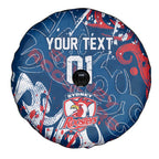 Personalized Sydney Roosters Rugby Spare Tire Cover Urban Street Graffiti Style - Distressed Splatter Elements