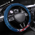 Sydney Roosters Rugby Steering Wheel Cover Urban Street Graffiti Style - Distressed Splatter Elements